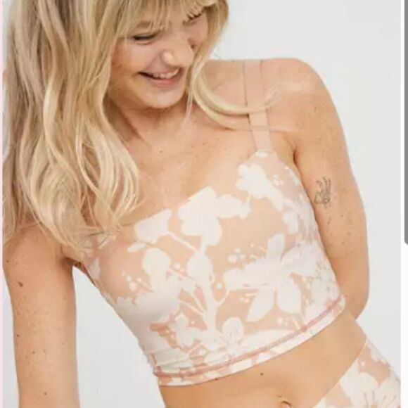 BNWT - AERIE OFFLINE REAL ME RECHARGE FLORAL CAMI BRA - L - Picture 1 of 6